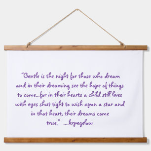 Wood Topped Wall Tapestry