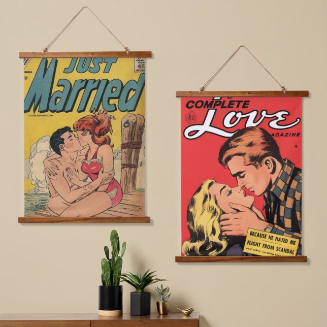 Wood Topped Wall Tapestry (Asymmetrical)