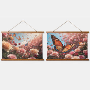 Wood Topped Wall Tapestry