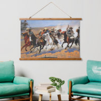 Wood Topped Wall Tapestry