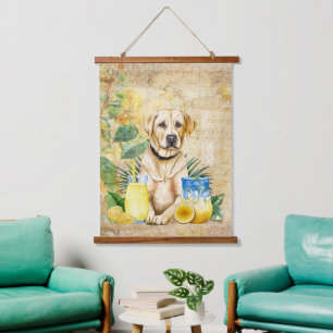 Wood Topped Wall Tapestry