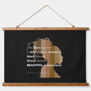 Wood Topped Wall Tapestry