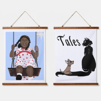 Wood Topped Wall Tapestry