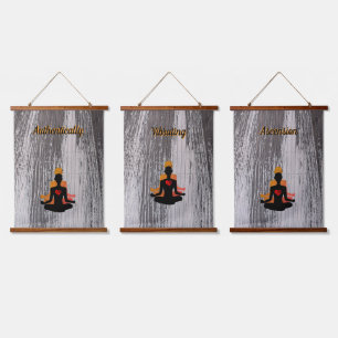 Wood Topped Wall Tapestry