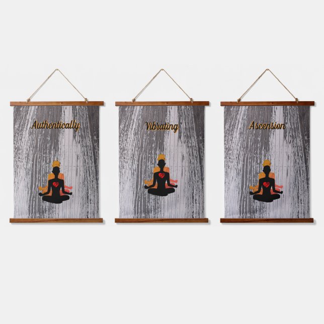 Wood Topped Wall Tapestry (Triple)