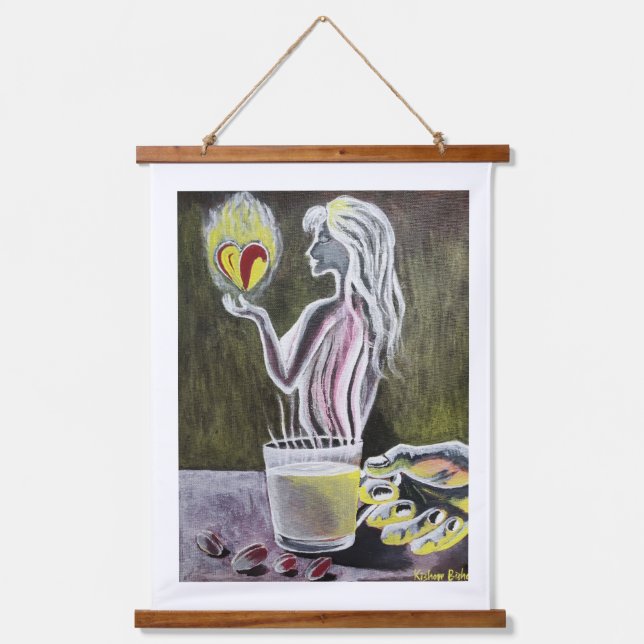 Wood Topped Wall Tapestry2 Hanging Tapestry (Front)