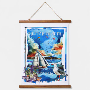 Wood Topped Wall Tapestry - Biograd na Moru