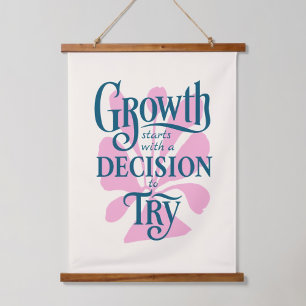 Wood Topped Wall Tapestry – Growth Starts