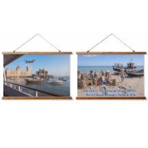 Wood Topped Wall Tapestry - Ocean Beauty