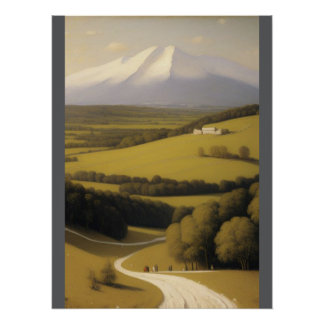 Wood Topped Wall Tapestry Poster
