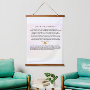 Wood Topped Wall Tapestry ; Son of God in the Sun