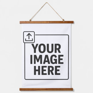 Wood topped wall tapestry with custom photo