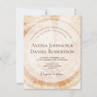 Wood Tree bark Rings Unique Rustic Wedding 