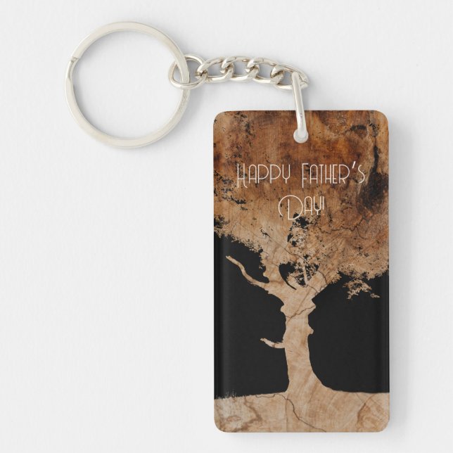 Wood tree key ring (Front)