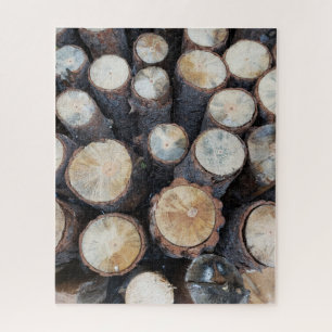 wood tree logs original nature photograph  jigsaw puzzle
