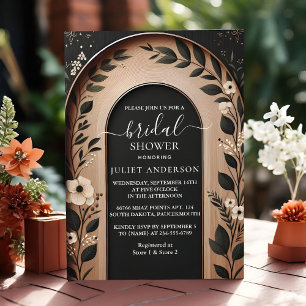 Wood Tree Rustic Barn Farm Arch Bridal Shower Invitation