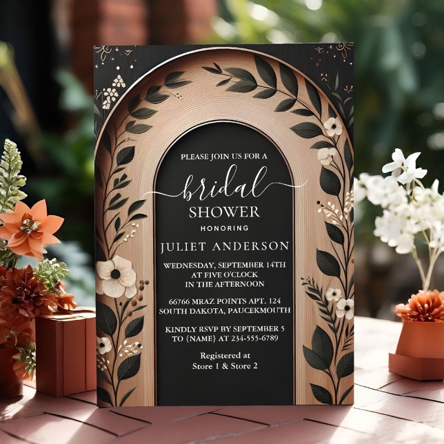 Wood Tree Rustic Barn Farm Arch Bridal Shower Invitation (Creator Uploaded)