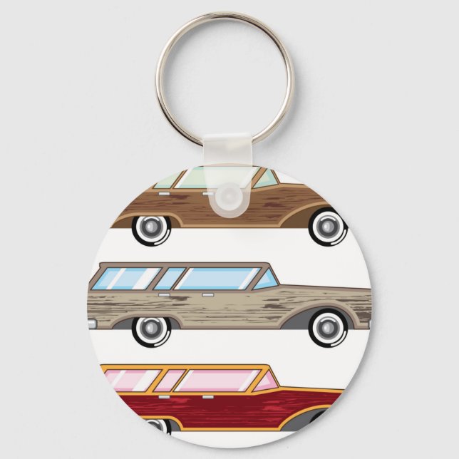 wood trim station wagon key ring (Front)