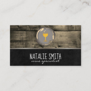 Wood Trim Wine Stain Business Card