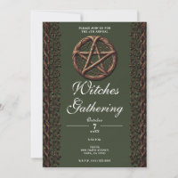 Wood Twig Pentacle Green Wicca Witches Gathering