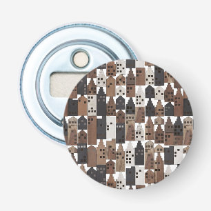 Wood village bottle opener
