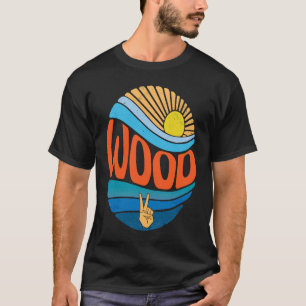 Wood Vintage Sunset Wood Groovy Tie Dye T-Shirt