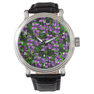 Wood Violet Mosaic Pattern WI State Flower Watch
