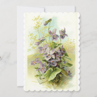 Wood Violets Thank You Card