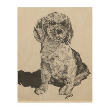 Wood Wall Art : Portrait of Bobo