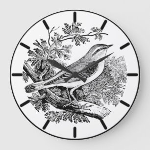 Wood Warbler British Bird Large Clock