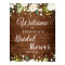 Wood & White Roses Greenery Bridal Shower Welcome