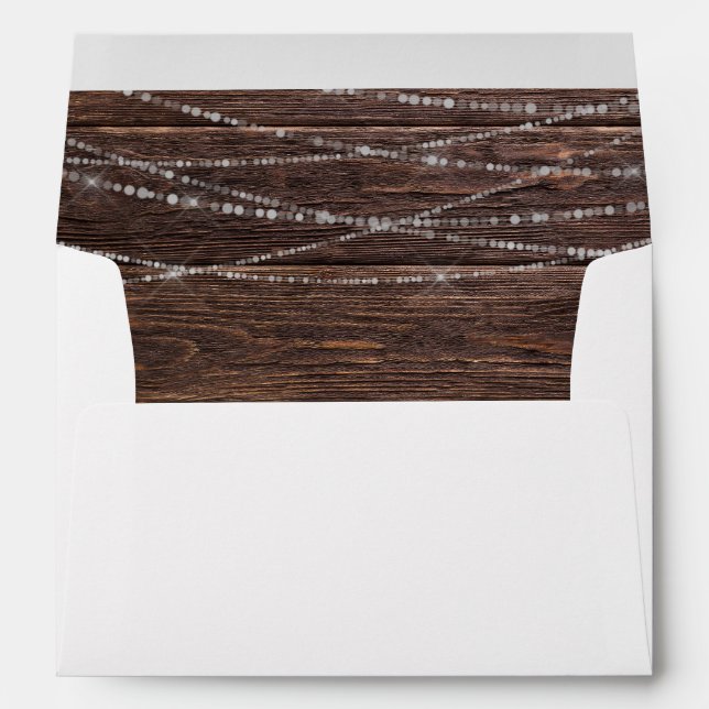 Wood & White String Lights Envelope (Back (Bottom))