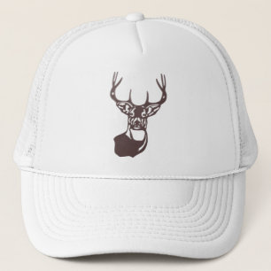 Wood - White Tail Buck Deer Trucker Hat