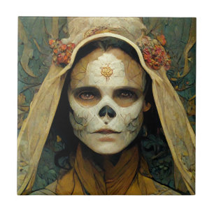 Wood Witch 1 Fantasy Ceramic Tile