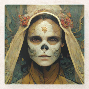 Wood Witch 1 Fantasy Glass Coaster