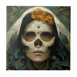 Wood Witch 2 Fantasy Ceramic Tile