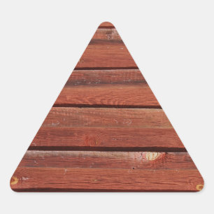 Wood with antique Patina Triangle Sticker