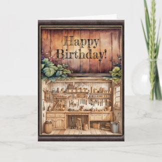 Wood Working Birthday Card