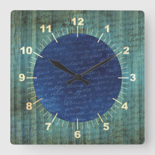 Wood Writing Distressed Wall Clock