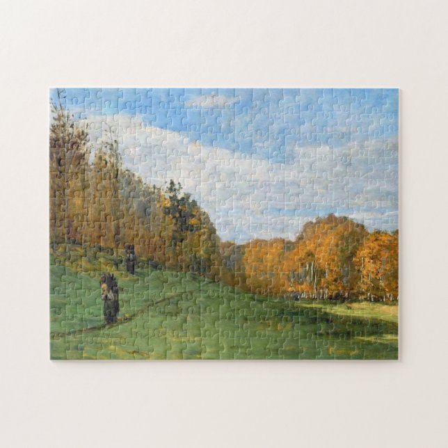 Woodbearers in Fontainebleau Forest Monet Fine Art Jigsaw Puzzle (Horizontal)