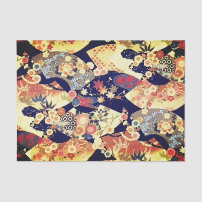 Woodblock Fans Tissue Paper (Front)