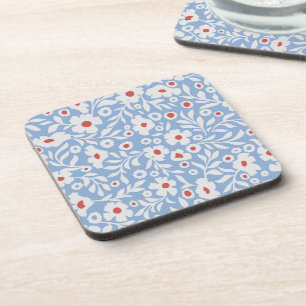 Woodblock Floral Pattern Coaster