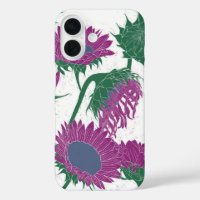 Woodblock Print Sunflower pink