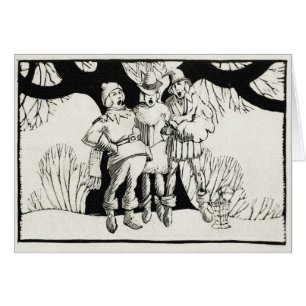 Woodblock-style, Carolers