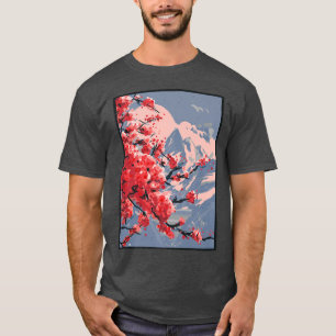 Woodblock Traditional Tokyo Sakura Cute Apparel Ch T-Shirt