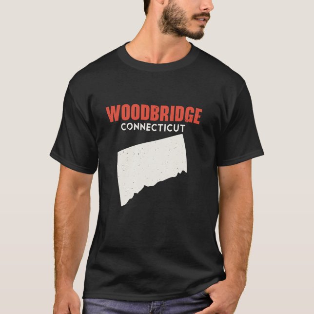 Woodbridge Connecticut USA State America Travel Co T-Shirt (Front)