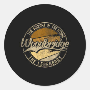 Woodbridge Nj New Jersey Vintage Distressed Classic Round Sticker