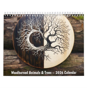 Woodburned Animals & Trees – 2026 Calendar