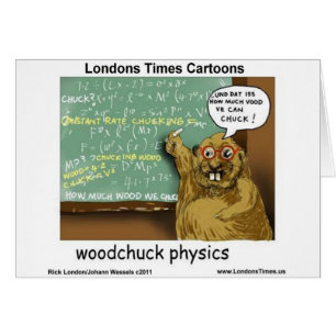 Woodchuck Physics Funny Gifts Tees Mugs & Cards