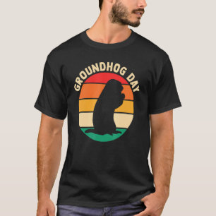Woodchuck Rodent Groundhog Whisperer Retro Groun T-Shirt